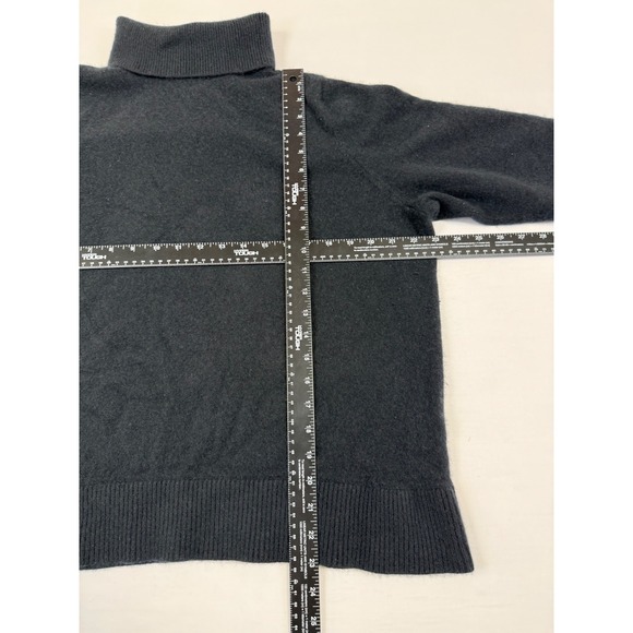Lands End Black 100% Cashmere Turtleneck Sweater Size 2X (20W-22W) Super Soft - Picture 4 of 10